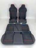 Interior VW Golf 8 GTI Clubsport Alcantara Grey Honeycomb/Red Stripes