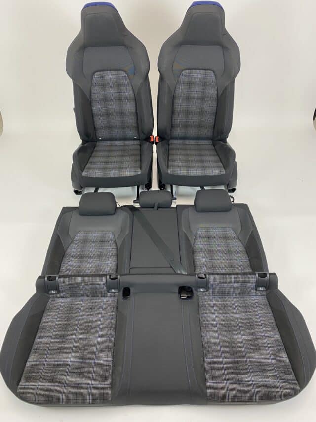 Intérieur Vw Golf 8 Gte Tissu Alcantara Bleu Noir Gris