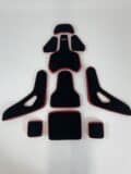 RECARO Podium Pad Kit L Alcantara Zwart/Rood Leder