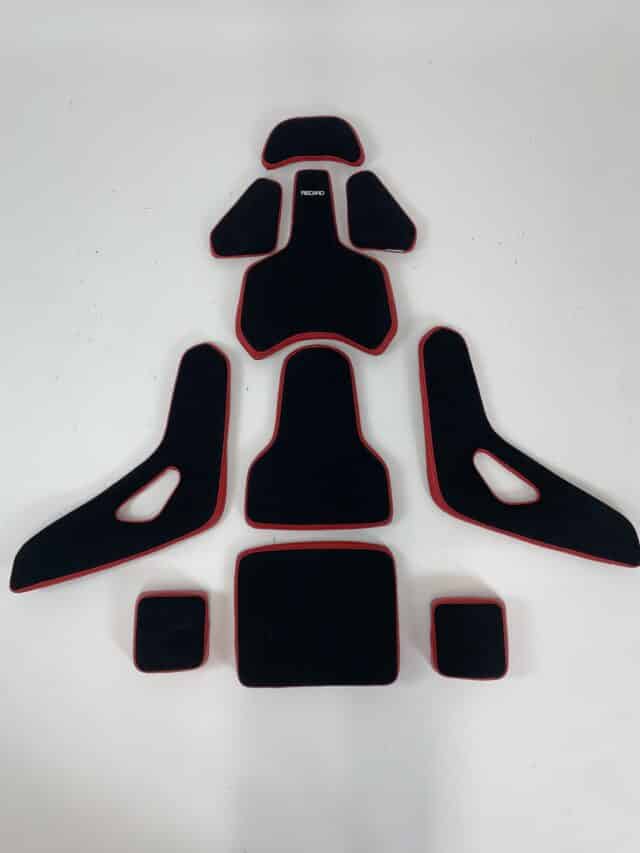 Recaro Podium Pad Kit L Alcantara Zwart Rood Leder