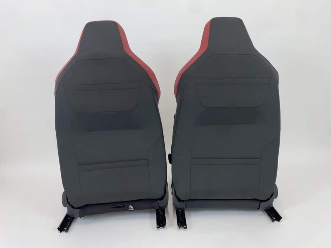 Interieur Vw Golf 8 Gti Alcantara Stof Grijs Geruit Rood Wit Grijs