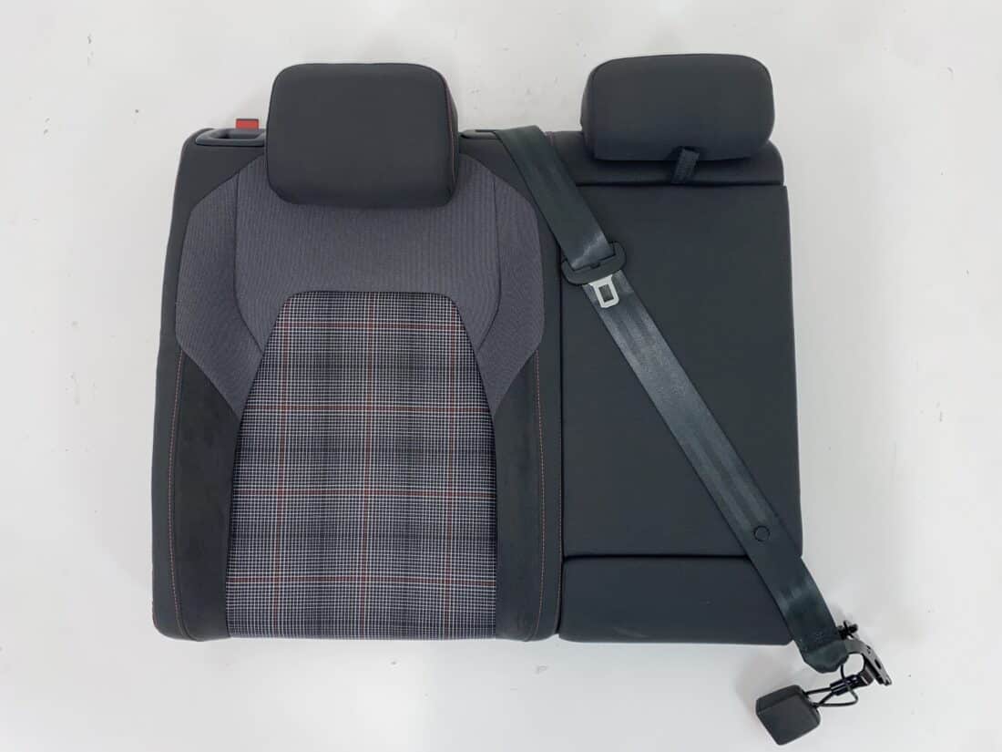 Interieur Vw Golf 8 Gti Alcantara Stof Grijs Geruit Rood Wit Grijs