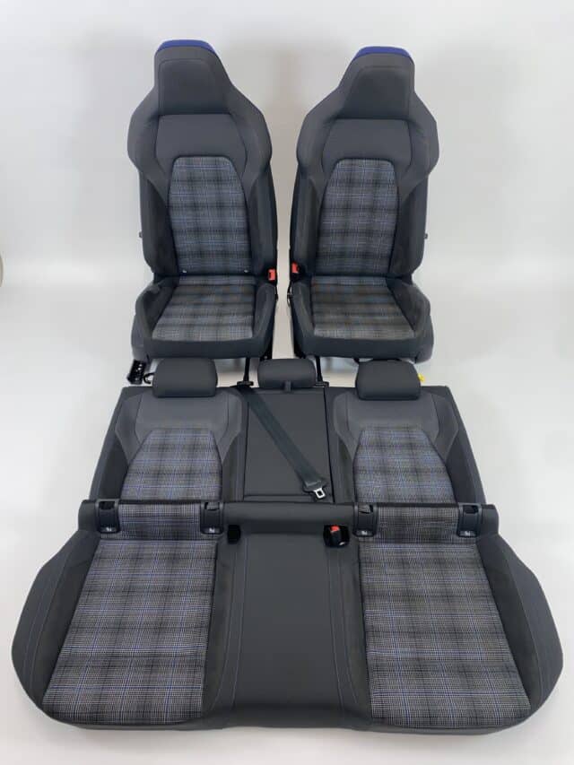 Interieur Vw Golf 8 Gte Stof Alcantara Blauw Zwart Grijs