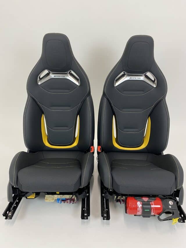 Mercedes Benz C Klasse Amg Performance Stoelen W206 Zwart Leder Met Gele Details
