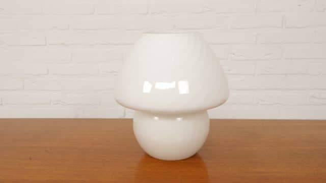 Mushroom Lamp Murano Glas Vintage Swirl