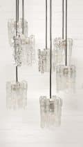 Lampe à suspension Cascade J T Kalmar Ice Glass Sierra