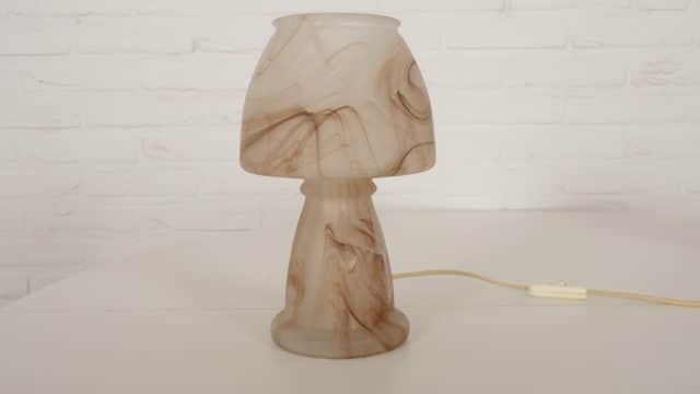 Table Lamp Marbled Glass Mushroom Model