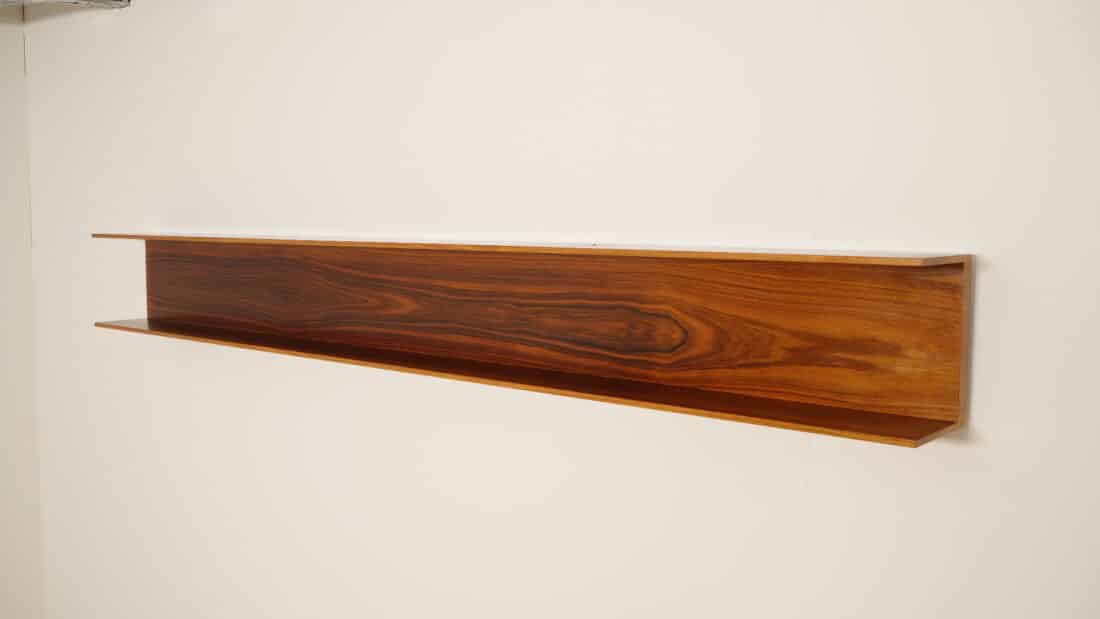 Vintage Boekenplank In Palissander Wandplank Walter Wirz Voor Wilhem Renz 240 Cm
