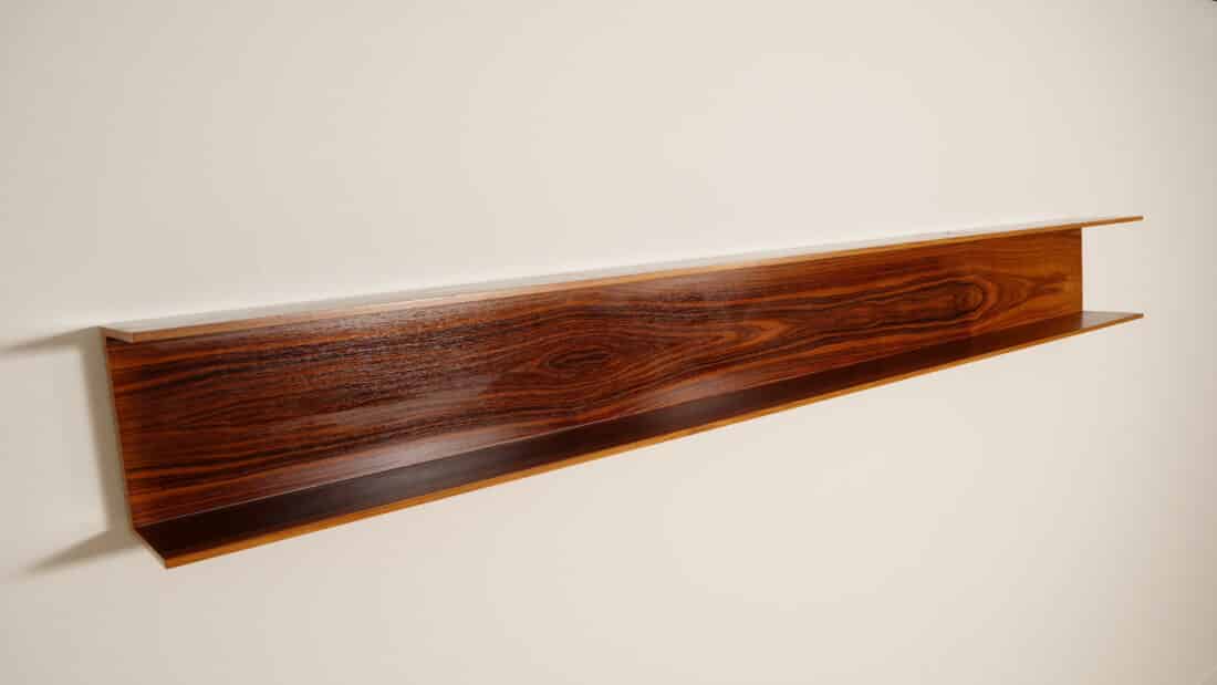 Vintage Boekenplank In Palissander Wandplank Walter Wirz Voor Wilhem Renz 240 Cm