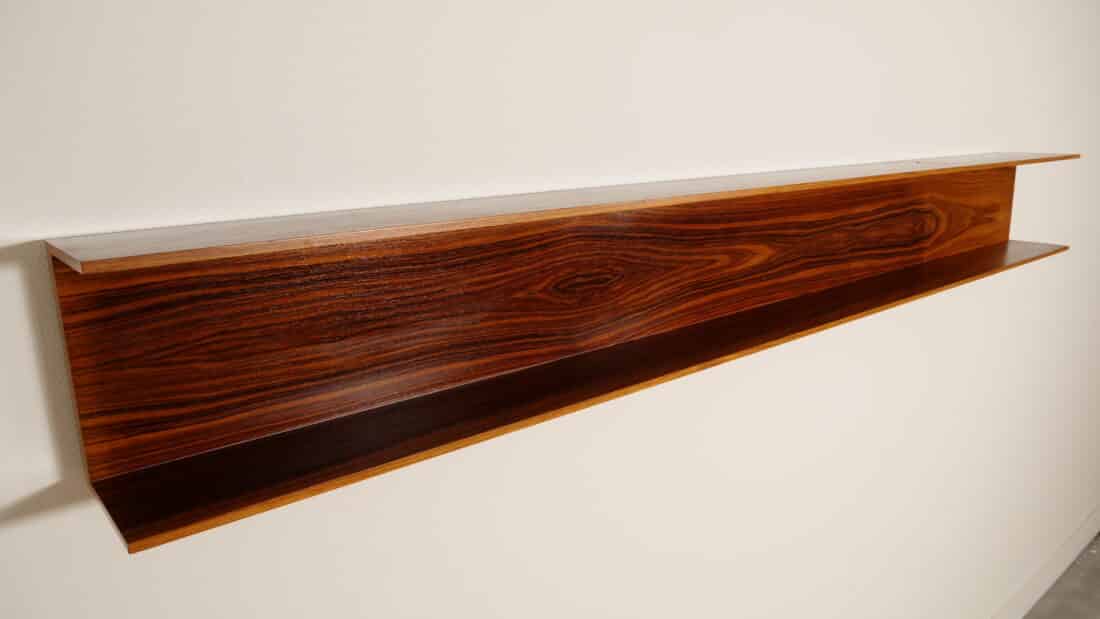 Vintage Boekenplank In Palissander Wandplank Walter Wirz Voor Wilhem Renz 240 Cm