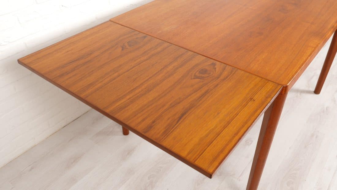 Vintage Eettafel Uitschuifbaar Henning Kjaernulf Vejle Stolefabrik Teak