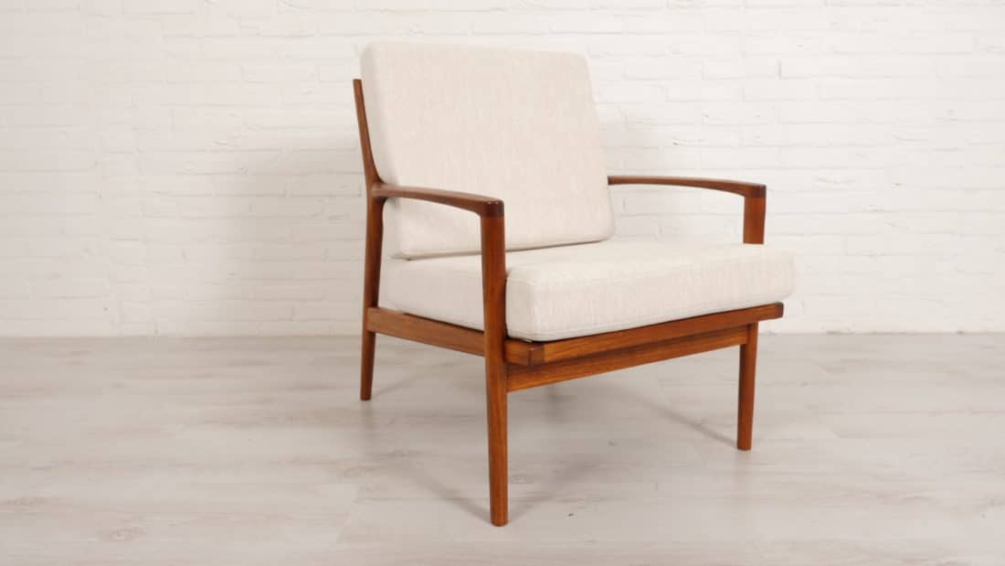 Trp Post Container Data Trp Post Id 7813 Lounge Armchair Danish Design Reupholstered Off White Trp Post Container