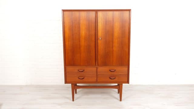 Vintage Wall Cabinet Teak Wardrobe 8217 60s