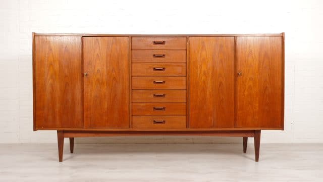 Highboard Wandkast Teak 1960s