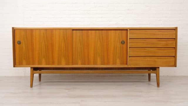 Vintage Dressoir Mid Century Modern Schuifdeuren 229 Cm