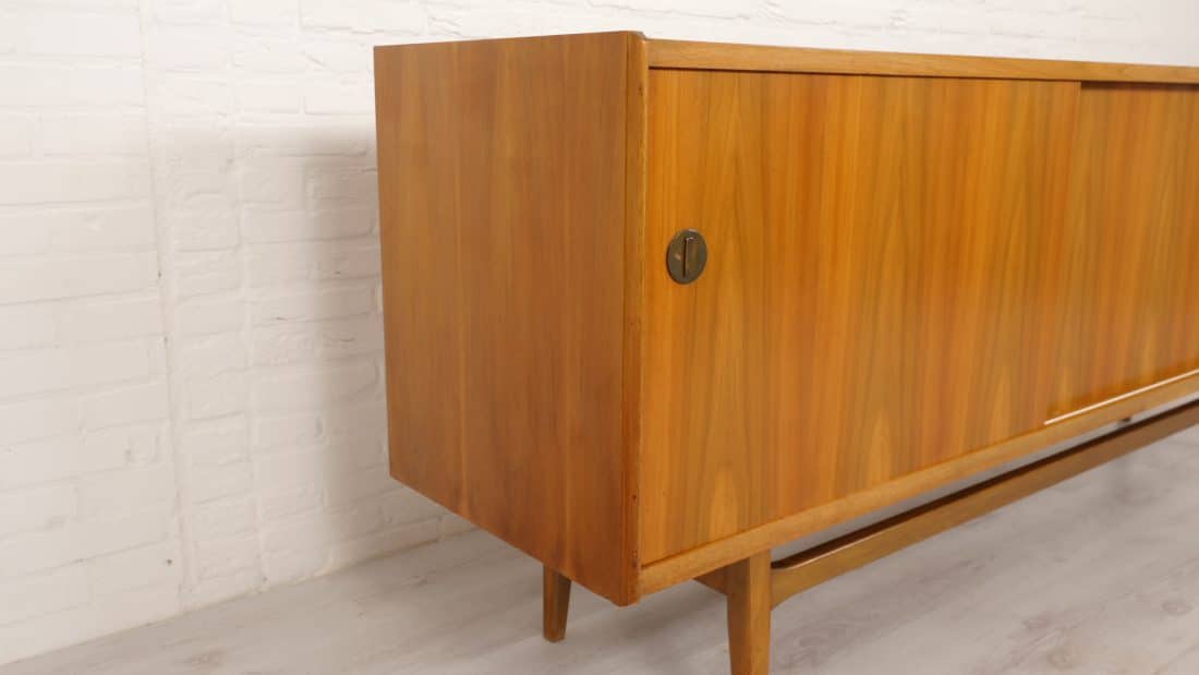 Vintage Dressoir Mid Century Modern Schuifdeuren 229 Cm