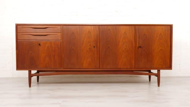 Buffet Vintage en Teck Suisse Adolf Suter Mid Century Modern 220 Cm