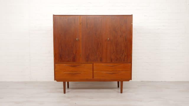 Vintage Cupboard Highboard Danish Teak Mid Century