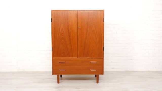 Vintage Wardrobe Wall Cupboard Danish Teak Mid Century (armoire murale danoise en teck)