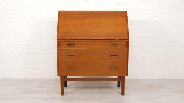 Vintage Teak Secretaire 90 Cm