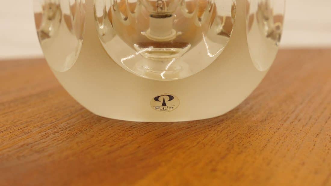 Vintage Tafellampje Glas Peill Amp Putzler