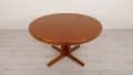 Vintage Round Dining Table Oval Teak Extendable
