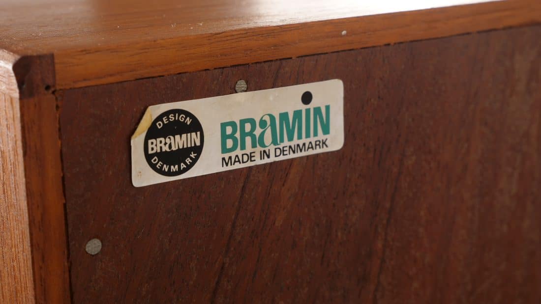 Vintage Kast Deens Highboard Schuifdeuren Bramin 124 Cm