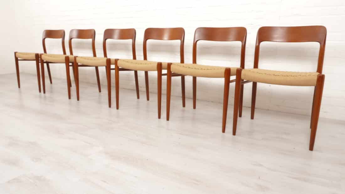 Trp Post Container Data Trp Post Id 11721 Set Of 6 Vintage Dining Chairs Niels Otto Mller Model 75 Papercord Teak Restored Trp Post Container