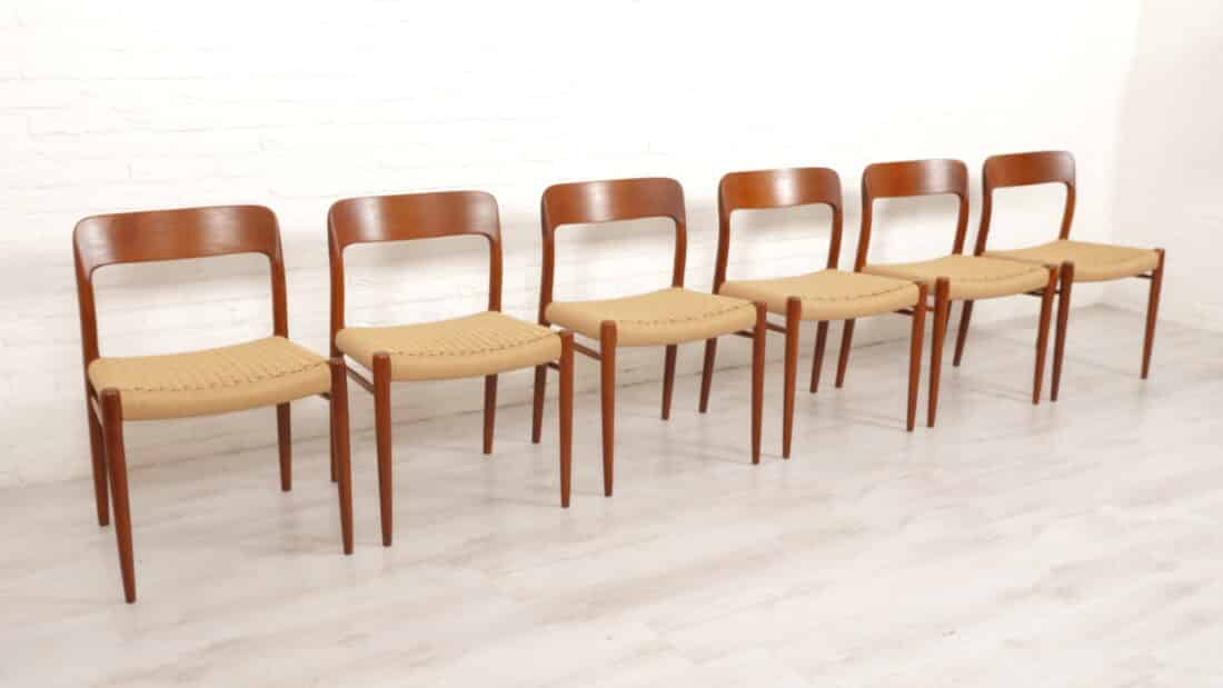 Trp Post Container Data Trp Post Id 11721 Set Of 6 Vintage Dining Chairs Niels Otto Mller Model 75 Papercord Teak Restored Trp Post Container