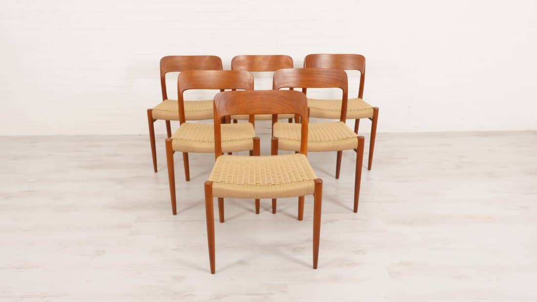 Trp Post Container Data Trp Post Id 11721 Set Of 6 Vintage Dining Chairs Niels Otto Mller Model 75 Papercord Teak Restored Trp Post Container