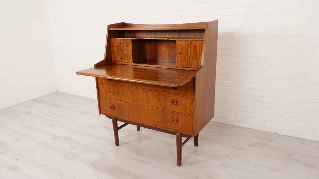 Vintage Secretaire Palissander 95 Cm