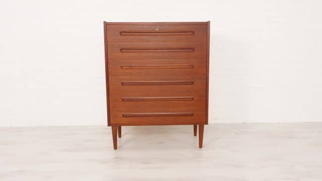 Vintage Danish Chest of Drawers Teak 6 Drawers 101 Cm