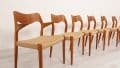 Set Of 8 Vintage Dining Chairs Niels Otto Mller Model 71 Amp Model 55 Restored