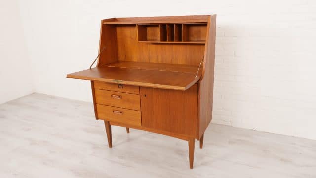 Vintage Secretaire Teak Vkw Mobel 96 Cm