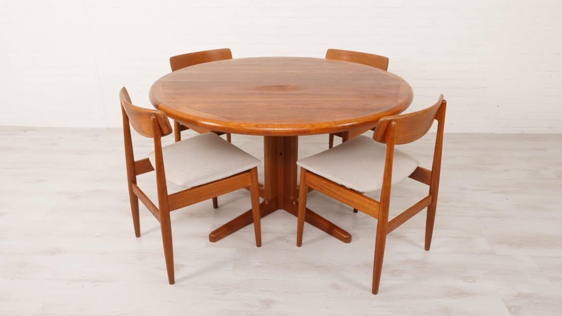 Trp Post Container Data Trp Post Id 13765 Vintage Round Dining Table Solid Teak Extendable Danish Design 125 Cm Trp Post Container