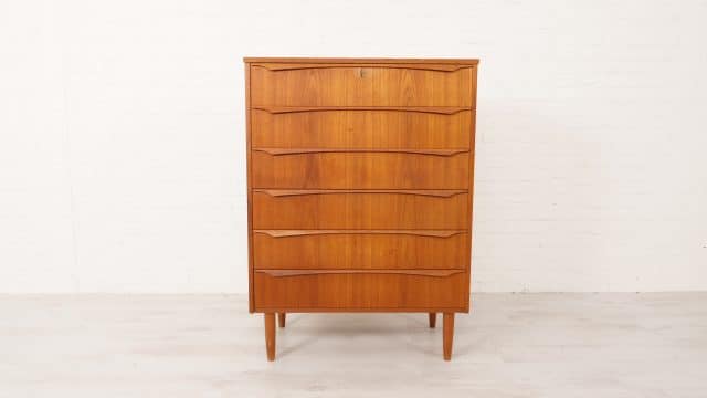 Vintage Danish Chest of Drawers Teak 6 Drawers 105 Cm