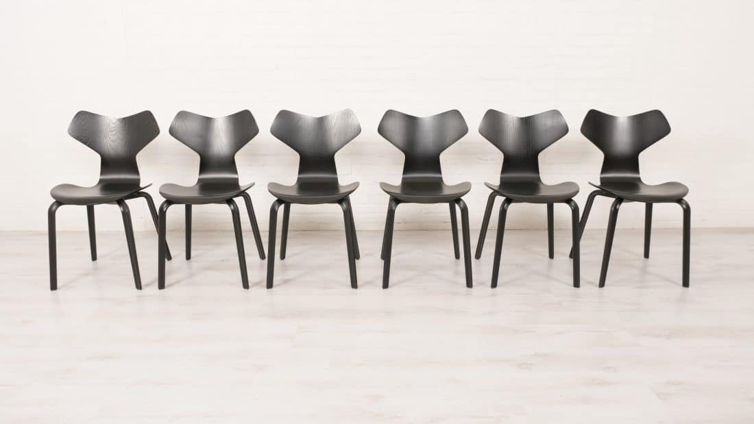 Trp Post Container Data Trp Post Id 14096 6 Black Dining Chairs By Arne Jacobsen For Fritz Hansen Model Grand Prix Trp Post Container