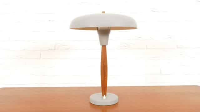 Lampe de table vintage Base en bois gris bleu