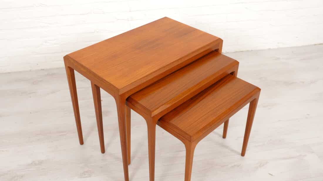 Vintage Mimiset Johannes Andersen Nesting Tables Teak