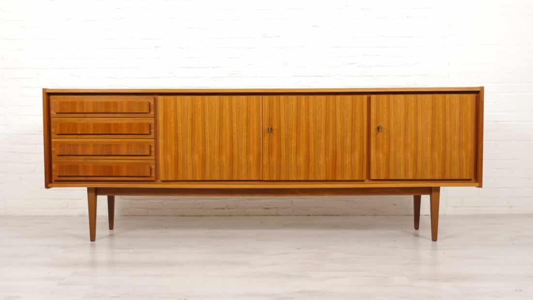 Vintage Dressoir Noten Strak Design 229 Cm