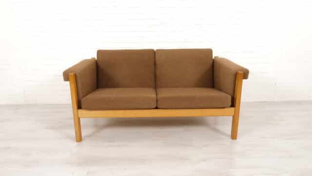 Ensemble canapé vintage 2 places Hans Wegner Marron foncé