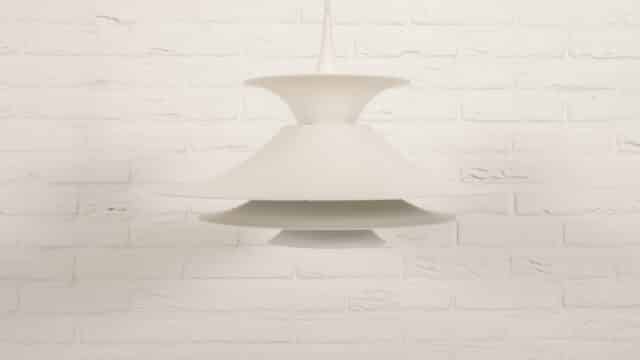 Lampe suspendue vintage Erik Balslev 8216 Radius 8217 White