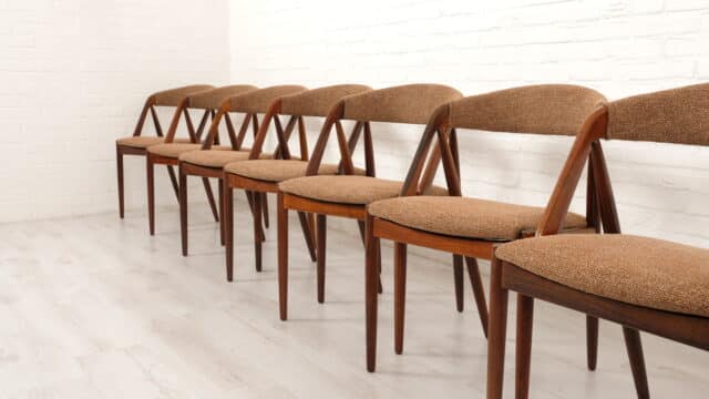 Ensemble de 8 chaises de salle à manger Kai Kristiansen en bois de rose