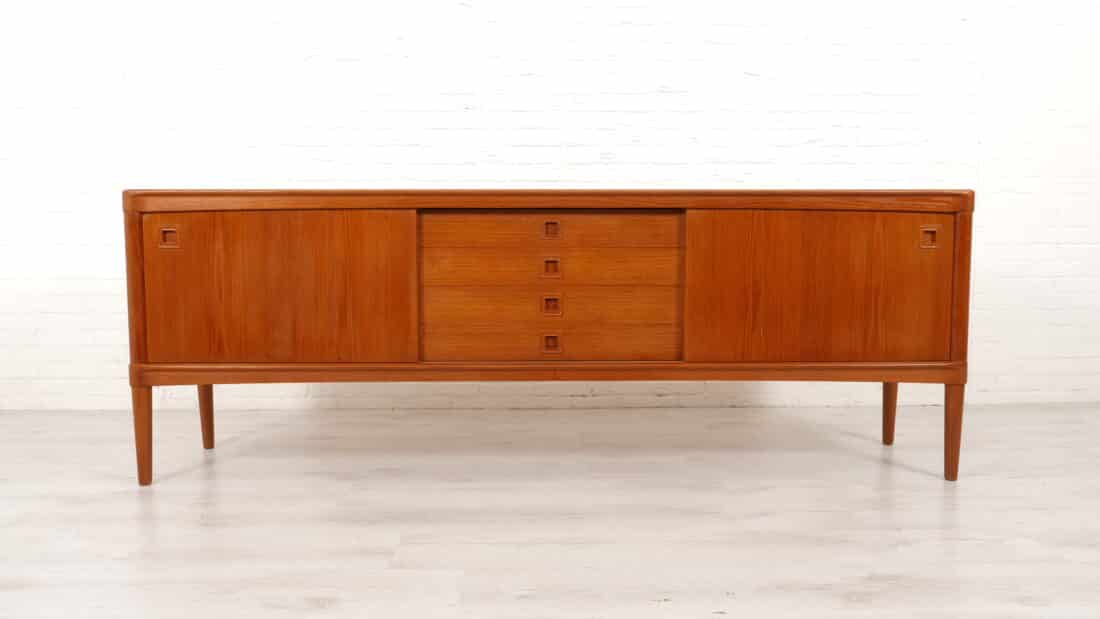 Vintage Dressoir Teak Bramin H W Klein 225 Cm