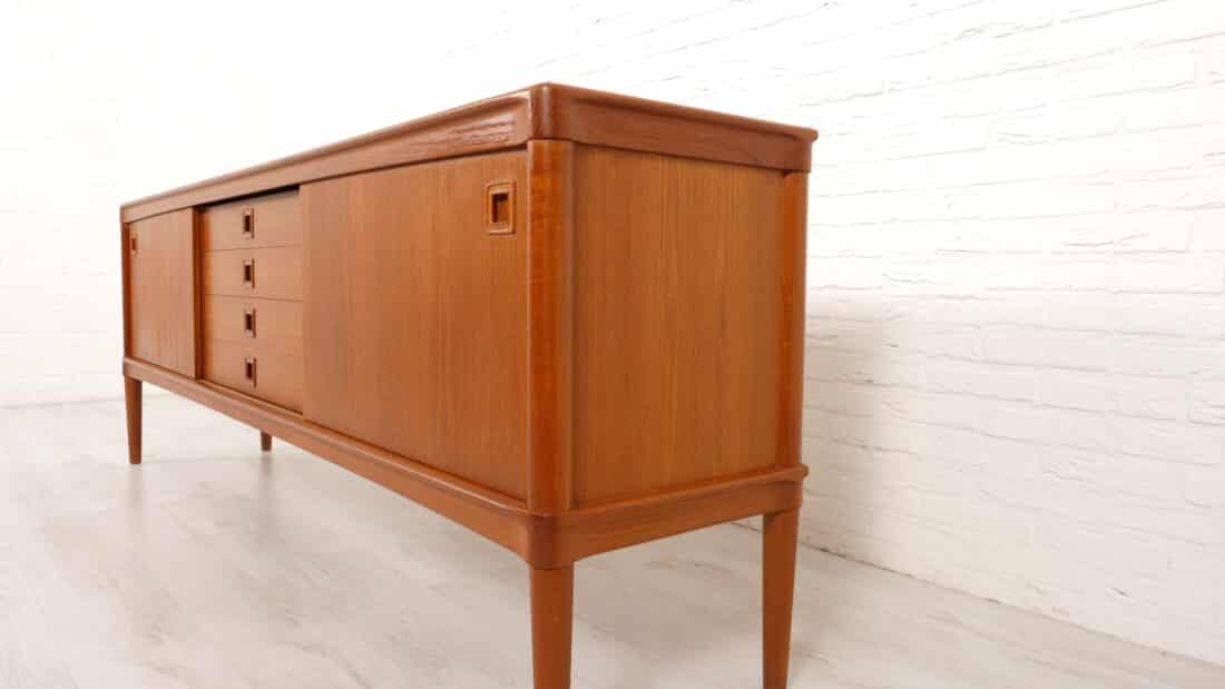 Vintage Dressoir Teak Bramin H W Klein 225 Cm