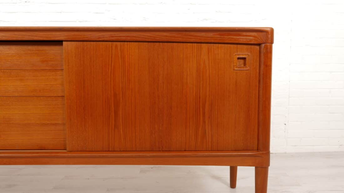 Vintage Dressoir Teak Bramin H W Klein 225 Cm