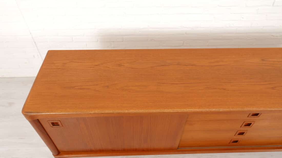 Vintage Dressoir Teak Bramin H W Klein 225 Cm