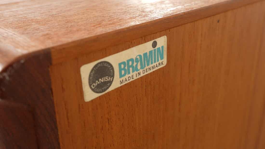 Vintage Dressoir Teak Bramin H W Klein 225 Cm