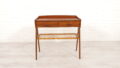 Vintage Danish Side Table Teak Rattan