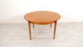 Vintage Round Dining Table Teak Extendable 122 Cm